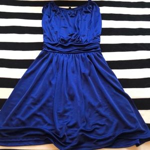 Express royal blue formal dress xs